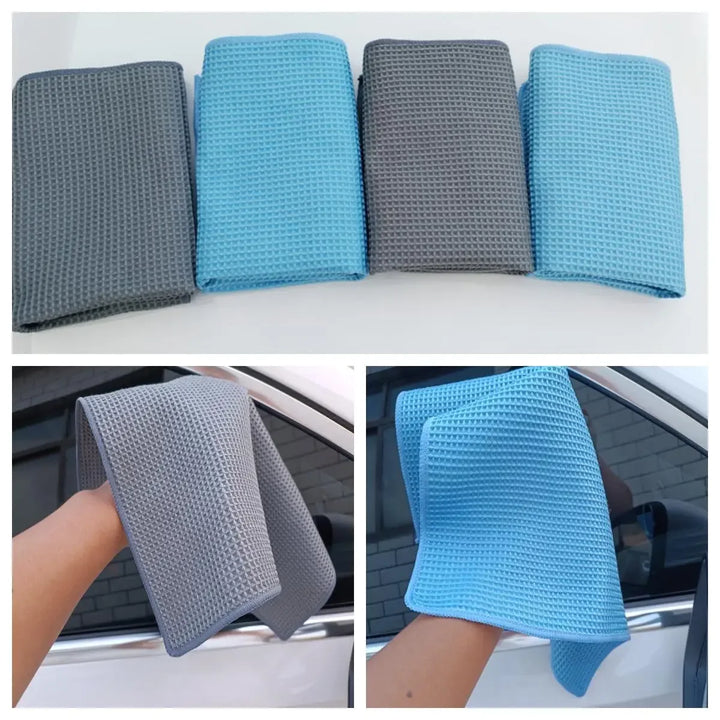 2PC Car Wash Towel Glass Cleaning Water Drying Microfiber Window Clean
