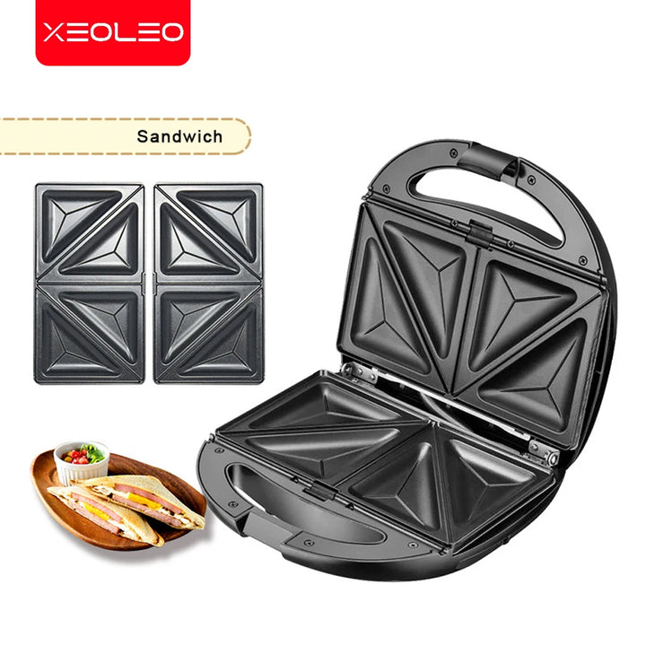 XEOLEO 6 In-1 Electric Waffle Maker Grill Sandwich Cake Waffle Machine