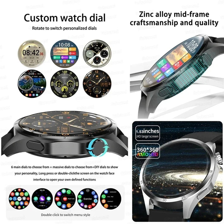 2024 New GT4 Pro GPS Smart Watches Men